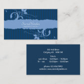 Garden Pattern - Blue Visitekaartje (Voorkant / Achterkant)