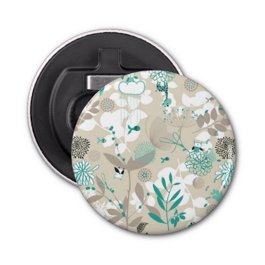 Garden Pattern Button Flesopener (Voorkant)
