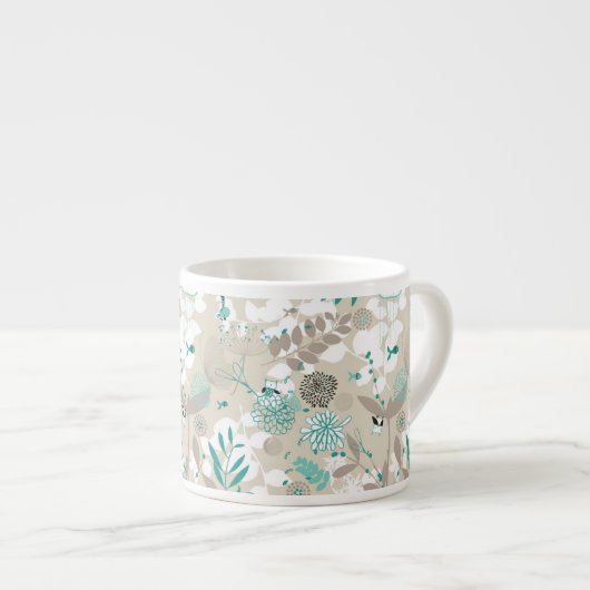 Garden Pattern Espresso Kop (Voorkant rechts)