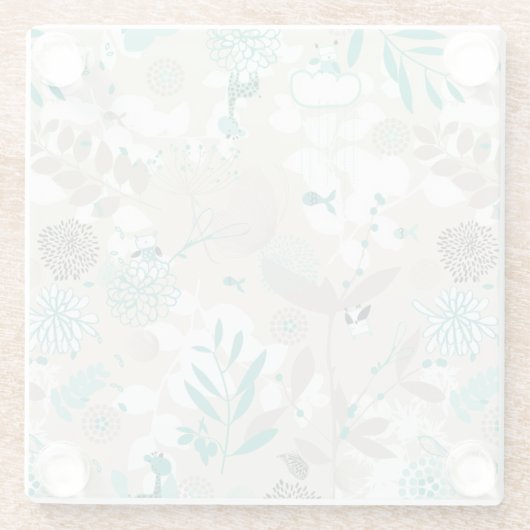 Garden Pattern Glazen Onderzetter (Achterkant)