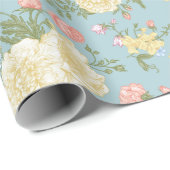 Garden Peony Floral Pattern Cadeaupapier (Rol Hoek)