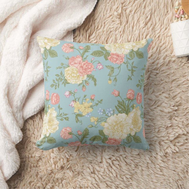 Garden Peony Floral Pattern Kussen (Deken)