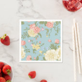 Garden Peony Floral Pattern Servet (Insitu)