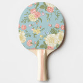 Garden Peony Floral Pattern Tafeltennisbatje (Voorkant)