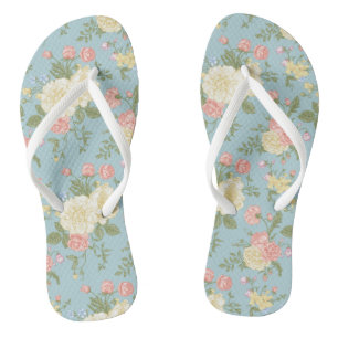 Garden Peony Floral Pattern Teenslippers
