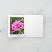 GARDEN PEONY PHOTO FLORAL NOTE CARD (Intérieur)