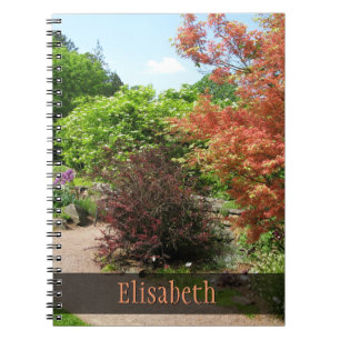 Garden Photo Lush Spring Park Path any Name Notitieboek