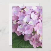 ©Garden Pink Hydrangeas Wedding Kaart (Achterkant)