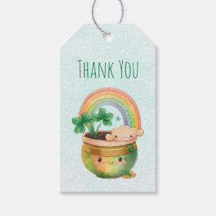 Garden Planter met regenboog en klaver Dank u Cadeaulabel