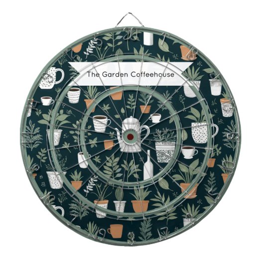 Garden Plants and Coffee Personalized Dartbord (Voorkant)