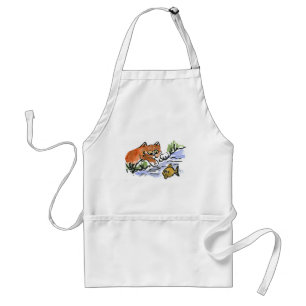 Garden Pond en Curious Kitten Standaard Schort