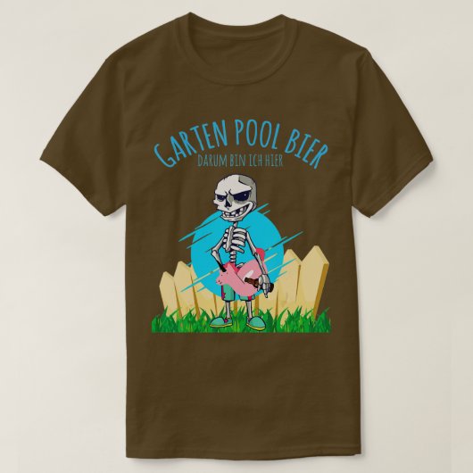 Garden Pool Lifeguard Beer Hob T-shirt (Design voorkant)