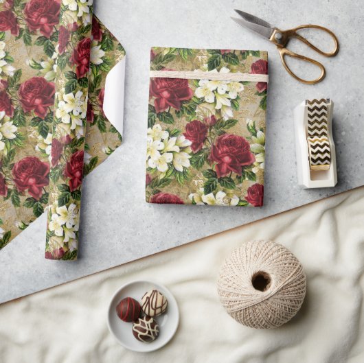 Garden Red Roses Cadeaupapier (Crafts)