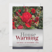 Garden Red Roses Housewarming Uitnodiging (Voorkant)