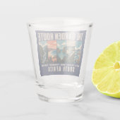 Garden Route South Africa Illustration Vintage Shot Glas (Achterkant)