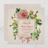 Garden Rozen Invitation Kaart (Voorkant / Achterkant)