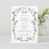 Garden Sage Green Enregistrer La Date Invitation (Debout devant)