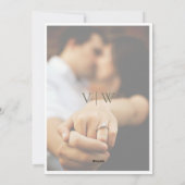 Garden Sage Green Mariage Photo Invitation (Dos)