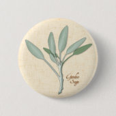 Garden Sage Herb Button (Voorkant)