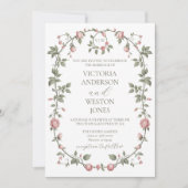 Garden Sage Mariage vert tout en une invitation (Devant)