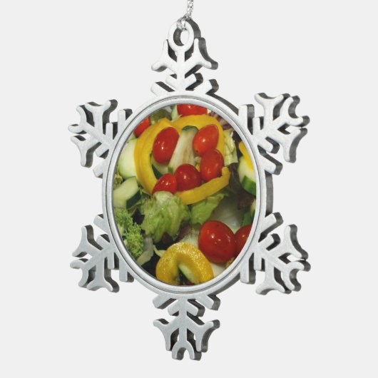Garden Salad, vers Tin Sneeuwvlok Ornament (Rechts)