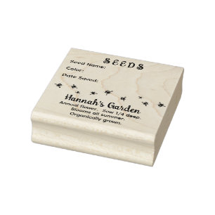 Garden Saved Seeds Bijen Design Rubberstempel