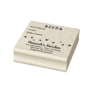 Garden Saved Seeds Bijen Design Rubberstempel