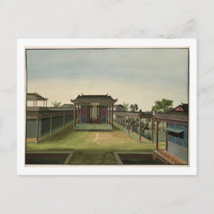 Garden Scene, c.1820-40 (m/c op papier) 2 Briefkaart