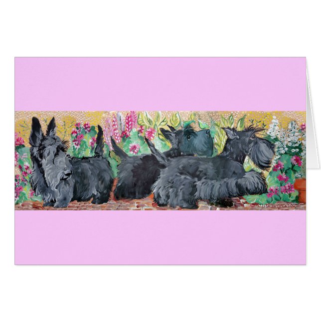Garden Scottish Terriers (Voorkant Horizontaal)