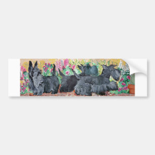 Garden Scottish Terriers Bumpersticker