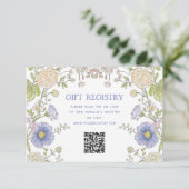 Garden Spring Floral Bridal Shower QR Code Informatiekaartje (Staand voorkant)