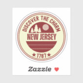 Garden State NJ - New Jersey Gift Sticker (Vel)