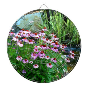 Garden Stream Digitaal met Paarse Coneflowers Dartbord