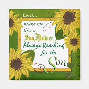 Garden Sunflower Prayer Magnet Magneet