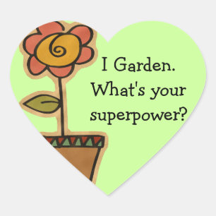 Garden Superpower Hart Sticker