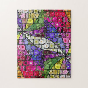 Garden Swirl Mosaic puzzle Legpuzzel