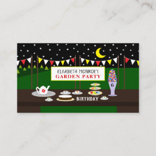 Garden Tea Party, Children's Birthday Party Ticket Informatiekaartje