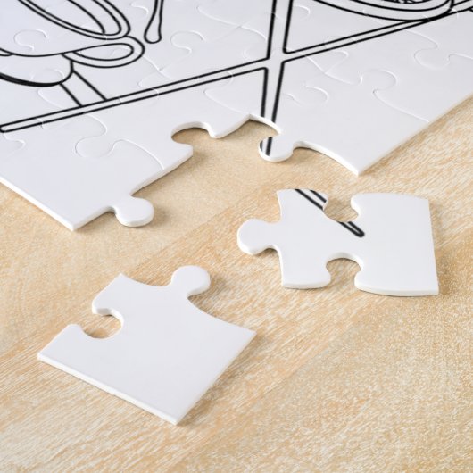 Garden Tea Party & Sleeping Cat Jigsaw Puzzle (Côté)