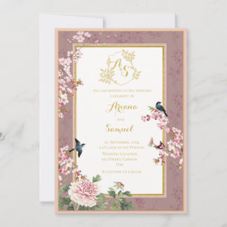 Garden Theme Royal Wedding Invitation Kaart