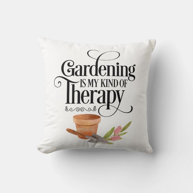 Garden Therapy Plantes Jeu Oreiller (Recto)