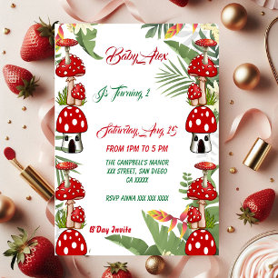 Garden Toadstool Green Foliage Baby 1e verjaardag