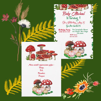 Garden Toadstool Herfst Pumpkin Baby's eerste verj