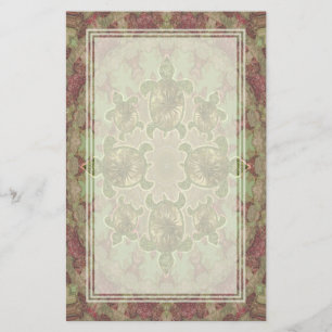 Garden Turtles Pattern Blank Stationery Briefpapier