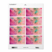 GARDEN VAN DE LAATSTE SCHADEN, roze groen Etiket (Full Sheet)