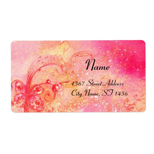 GARDEN VAN DE VERLORENDE SCHADEN, roze Etiket (Voorkant)