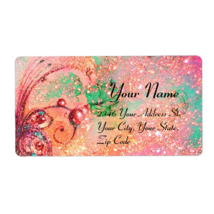 GARDEN VAN DE VERLORENDE SCHADEN, roze, goud, groe Etiket