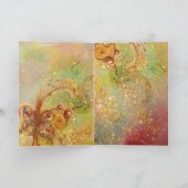 GARDEN VAN DE VERLORENDE SCHADOWS - GEel BUTTERFLY Feestdagen Kaart (Binnen)