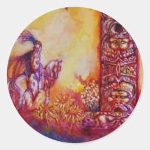 GARDEN VAN DE VERLORENDE SCHADOWS / KNIGHT EN HORS RONDE STICKER