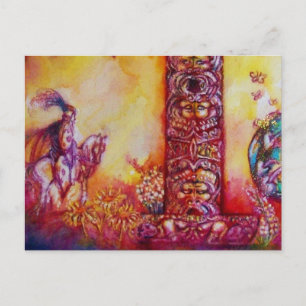 GARDEN VAN DE VERLORENDE SCHADOWS, KNIGHT EN HORSE BRIEFKAART