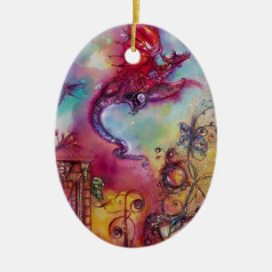 GARDEN VAN DE VERLORENDE SCHADOWS - RODE DRAGON VL KERAMISCH ORNAMENT
